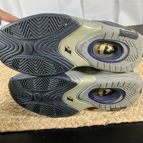 REEBOK Allen Iverson IV Answer Navy White Leather Basketball Shoes Men’s Sz 1 - Picture 9 of 14